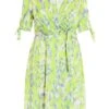 Curve Lime Marble Print Midi Dress -Deals Clothifyr Store 00100036812 ZM