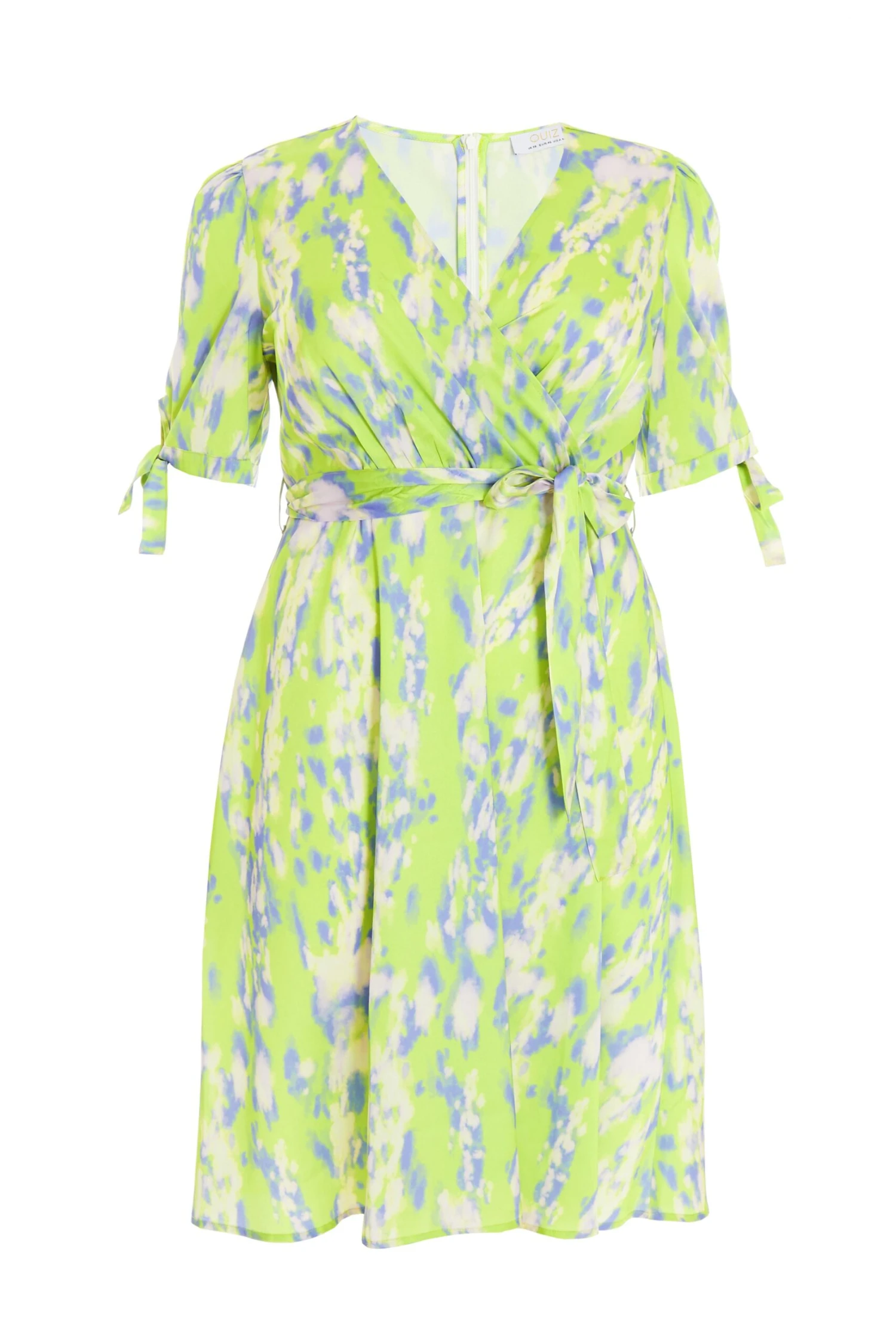 Curve Lime Marble Print Midi Dress 3 Curve Lime Marble Print Midi Dress
