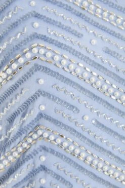 Blue Beaded Crop Top -Deals Clothifyr Store 00100036839 ZS