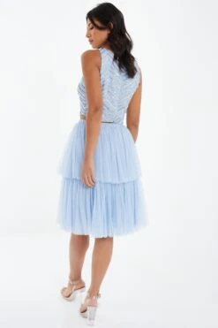 Blue Tulle Skater Skirt -Deals Clothifyr Store 00100036840 XB