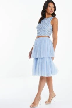 Blue Tulle Skater Skirt -Deals Clothifyr Store 00100036840 XS