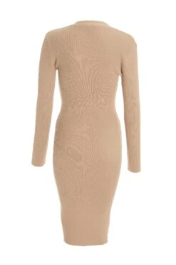 Stone Knitted Button Midi Dress -Deals Clothifyr Store 00100036996 ZB