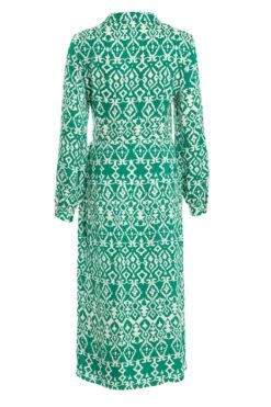 Green Satin Aztec Wrap Midi Dress 12 Green Satin Aztec Wrap Midi Dress -Deals Clothifyr Store 00100037099 ZB