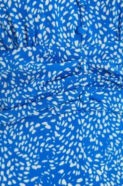 Blue Smudge Animal Print Midi Dress -Deals Clothifyr Store 00100037103 ZS