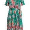 Curve Multicoloured Brush Stroke Wrap Midi Dress -Deals Clothifyr Store 00100037108 ZM