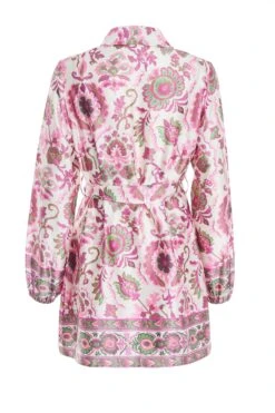 Petite Pink Paisley Print Mini Shirt Dress -Deals Clothifyr Store 00100037127 ZB