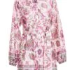 Petite Pink Paisley Print Mini Shirt Dress -Deals Clothifyr Store 00100037127 ZM