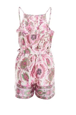 Petite Pink Paisley Print Playsuit -Deals Clothifyr Store 00100037128 ZB