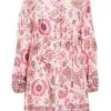 Curve Pink Paisley Print Mini Shirt Dress -Deals Clothifyr Store 00100037129 ZM