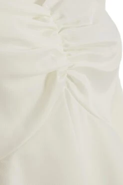 Cream Satin Ruched Top 13 Cream Satin Ruched Top -Deals Clothifyr Store 00100037133 ZS