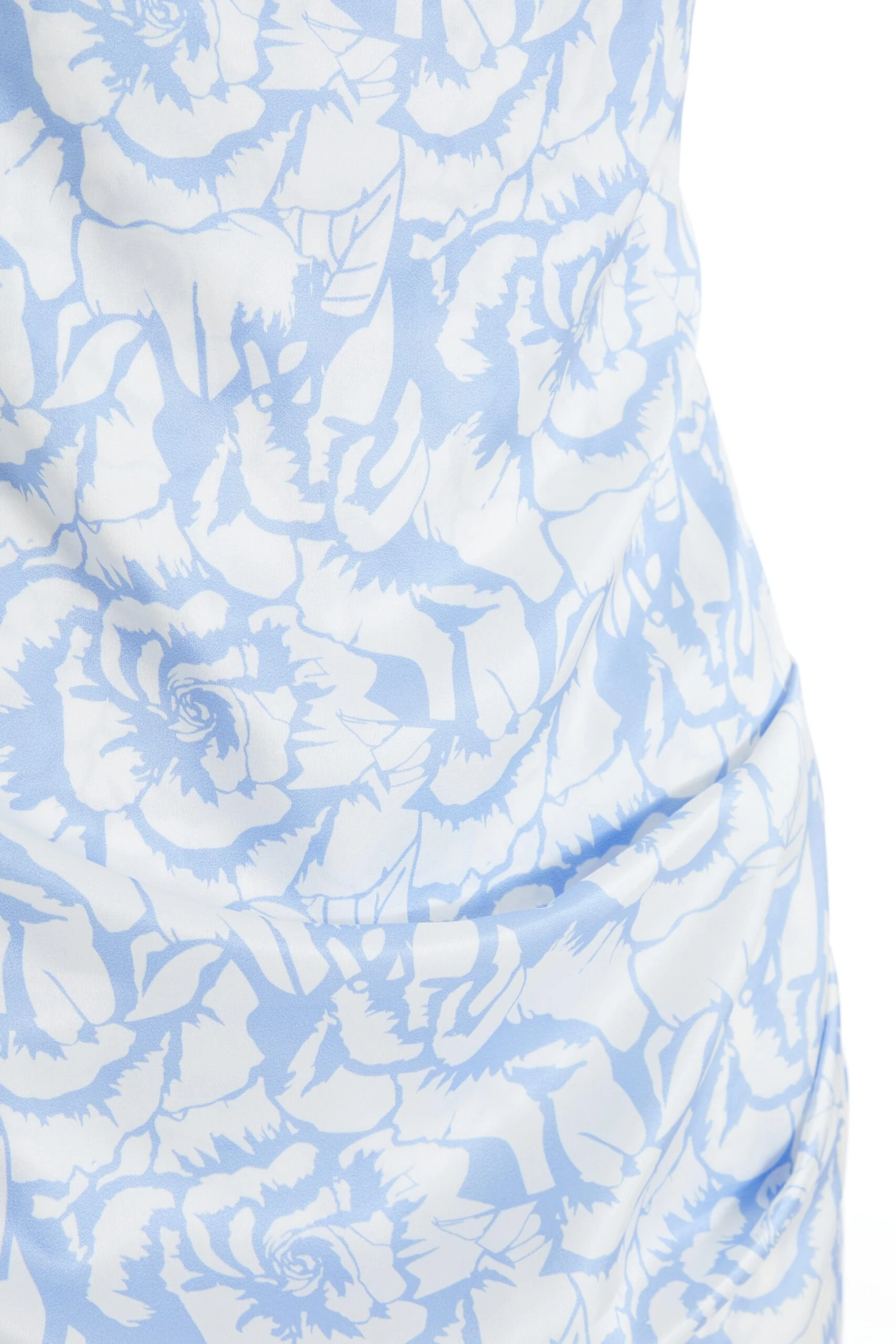 Petite Blue Satin Floral Mini Dress 8 Petite Blue Satin Floral Mini Dress - Image 6