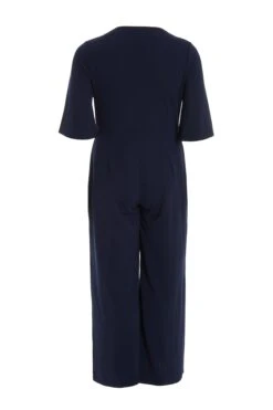 Curve Navy Knot Front Palazzo Jumpsuit -Deals Clothifyr Store 00100037191 ZB