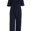 Curve Navy Knot Front Palazzo Jumpsuit -Deals Clothifyr Store 00100037191 ZM