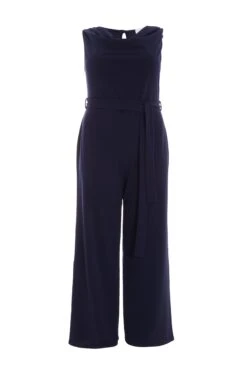Curve Navy Cowl Neck Palazzo Jumpsuit