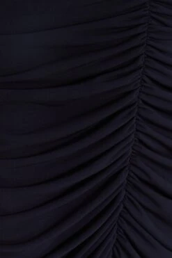 Curve Navy Ruched Wrap Midi Dress -Deals Clothifyr Store 00100037201 ZS