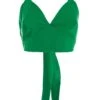 Green Satin Tie Back Crop Top -Deals Clothifyr Store 00100037213 ZM