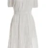Petite White Embroidered Bardot Mini Dress -Deals Clothifyr Store 00100037291 ZM