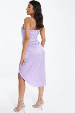 Petite Lilac Diamante Midi Dress -Deals Clothifyr Store 00100037293 XB