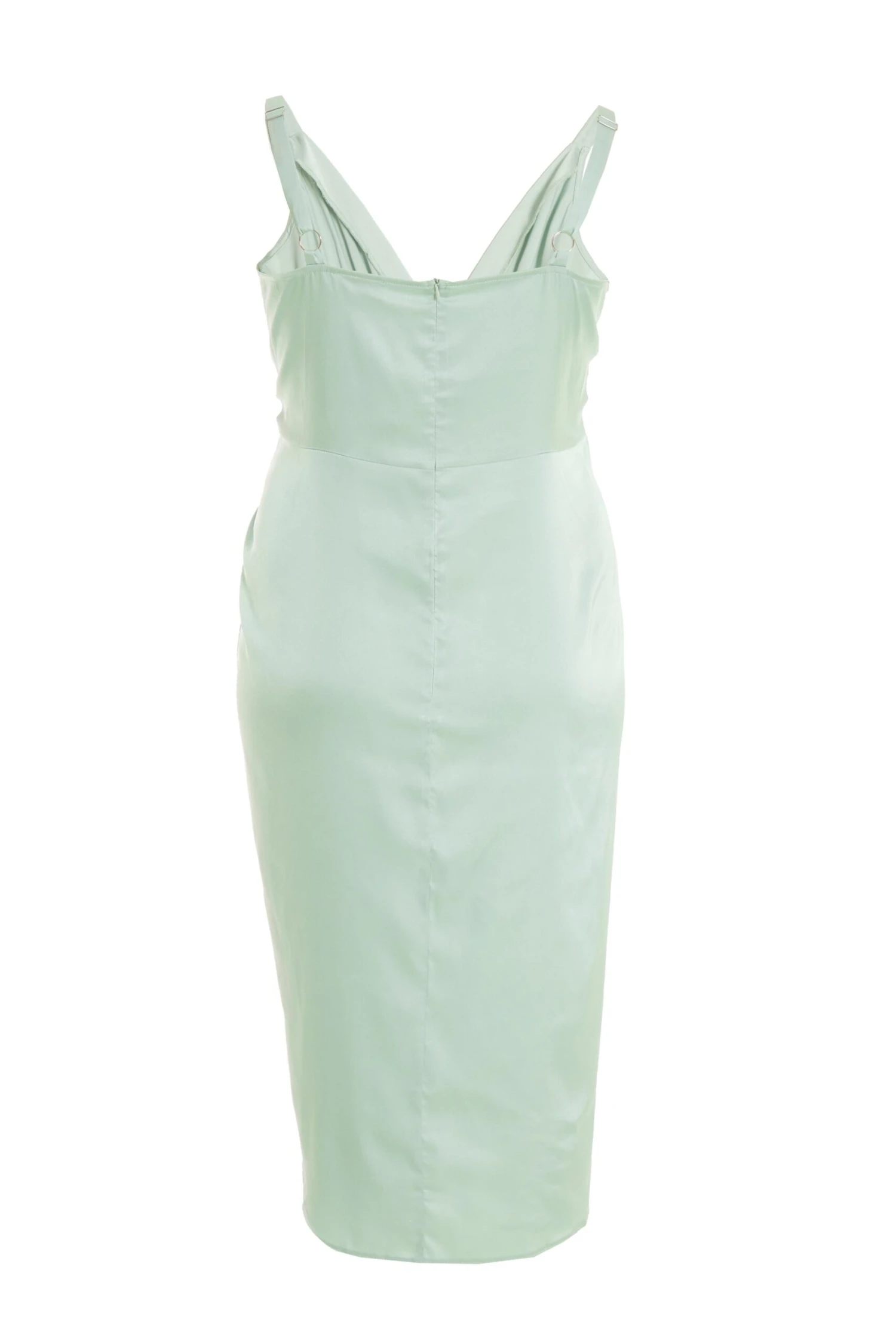 Curve Sage Satin Ruched Midi Dress 7 Curve Sage Satin Ruched Midi Dress - Image 5