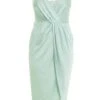 Curve Sage Satin Ruched Midi Dress 2 Curve Sage Satin Ruched Midi Dress -Deals Clothifyr Store 00100037296 ZM