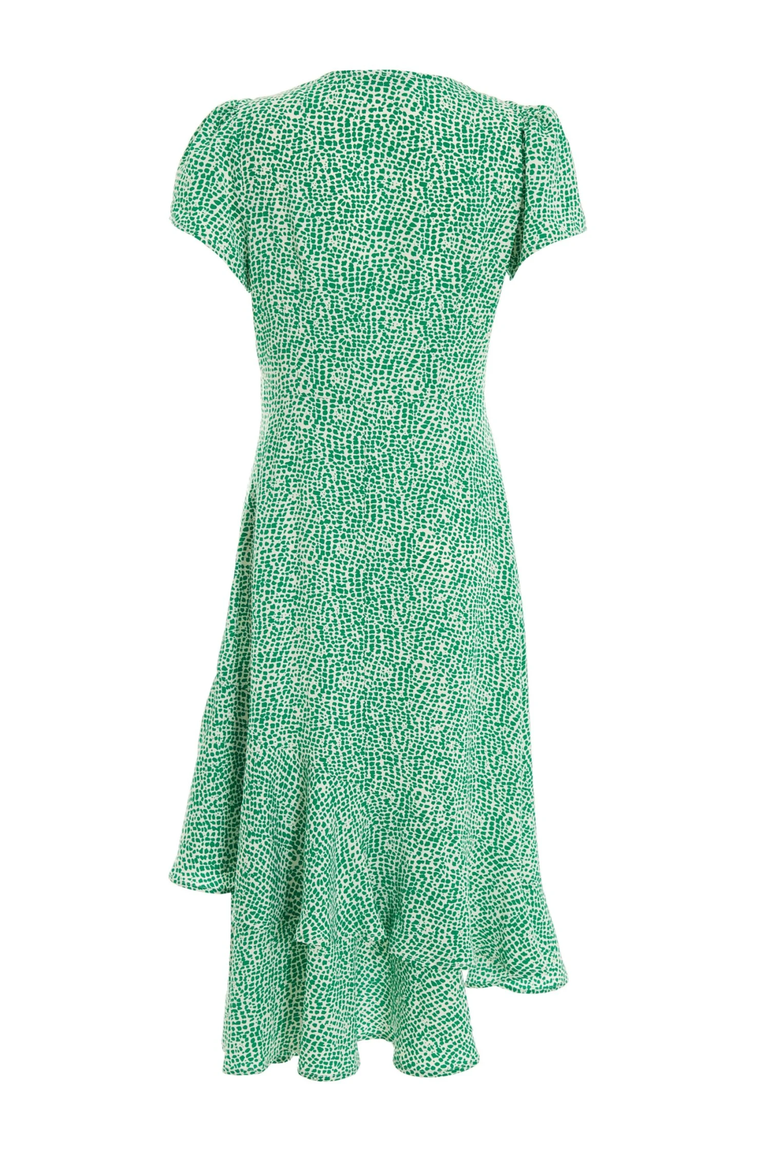 Petite Green Polka Dot Frill Midi Dress 7 Petite Green Polka Dot Frill Midi Dress - Image 5