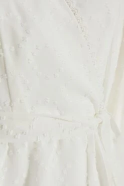 White Chiffon Polka Dot Skater Dress -Deals Clothifyr Store 00100037366 ZS