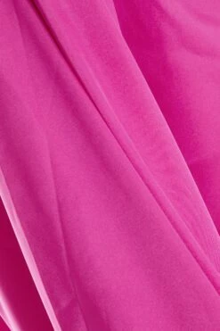 Pink Satin Tie Cropped Blouse -Deals Clothifyr Store 00100037376 ZS