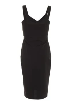 Petite Black Cut Out Midi Dress -Deals Clothifyr Store 00100037398 ZB