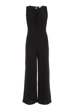 Petite Black Cut Out Palazzo Jumpsuit