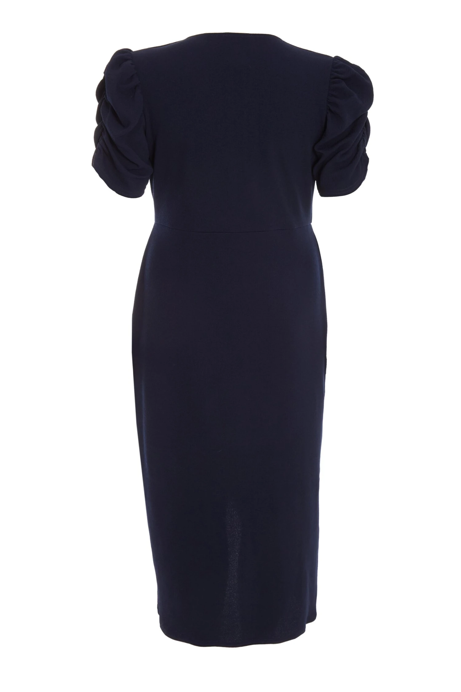 Curve Navy Wrap Midi Dress 7 Curve Navy Wrap Midi Dress - Image 5