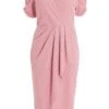 Curve Light Pink Wrap Midi Dress -Deals Clothifyr Store 00100037413 ZM