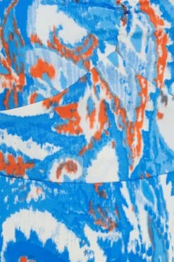 Curve Blue Satin Aztec Print Midi Dress 13 Curve Blue Satin Aztec Print Midi Dress -Deals Clothifyr Store 00100037415 ZS