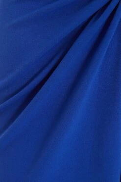 Curve Royal Blue Knot Front Midi Dress -Deals Clothifyr Store 00100037686 ZS