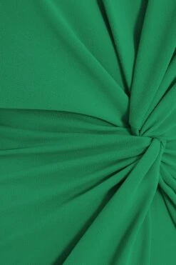 Curve Jade Green Knot Front Midi Dress -Deals Clothifyr Store 00100037687 ZS