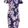 Petite Navy Floral Wrap Midi Dress 2 Petite Navy Floral Wrap Midi Dress -Deals Clothifyr Store 00100037688 ZM