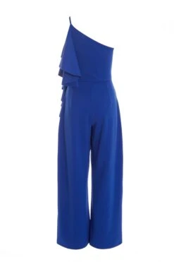 Petite Royal Blue One Shoulder Frill Palazzo Jumpsuit -Deals Clothifyr Store 00100037692 ZB