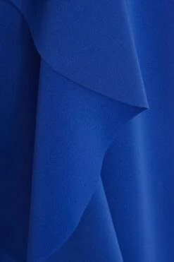 Petite Royal Blue One Shoulder Frill Palazzo Jumpsuit -Deals Clothifyr Store 00100037692 ZS