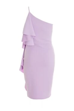 Petite Lilac One Shoulder Frill Midi Dress -Deals Clothifyr Store 00100037707 ZB