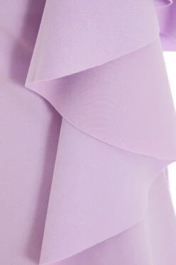 Petite Lilac One Shoulder Frill Midi Dress -Deals Clothifyr Store 00100037707 ZS