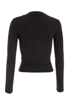 Black Ruched High Neck Top -Deals Clothifyr Store 00100037721 ZB