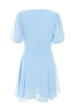 Light Blue Jacquard Skater Dress -Deals Clothifyr Store 00100037726 ZB