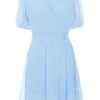 Light Blue Jacquard Skater Dress -Deals Clothifyr Store 00100037726 ZM