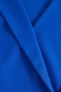 Curve Royal Blue Ruched Sleeve Blazer -Deals Clothifyr Store 00100037729 ZS
