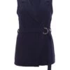 Curve Navy Sleeveless Blazer -Deals Clothifyr Store 00100037732 ZM