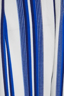 Petite Royal Blue Striped Culotte Jumpsuit -Deals Clothifyr Store 00100037736 ZS