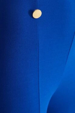 Curve Royal Blue Split Front Trousers -Deals Clothifyr Store 00100037740 ZS