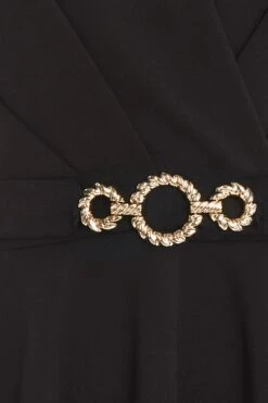 Black Chiffon Sleeve Peplum Top -Deals Clothifyr Store 00100037772 ZS