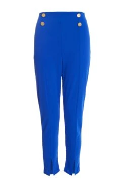 Petite Royal Blue Split Front Trousers