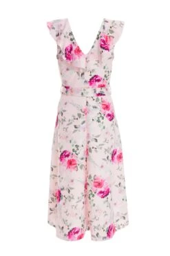 Petite Light Pink Floral Dip Hem Midi Dress -Deals Clothifyr Store 00100037791 ZB