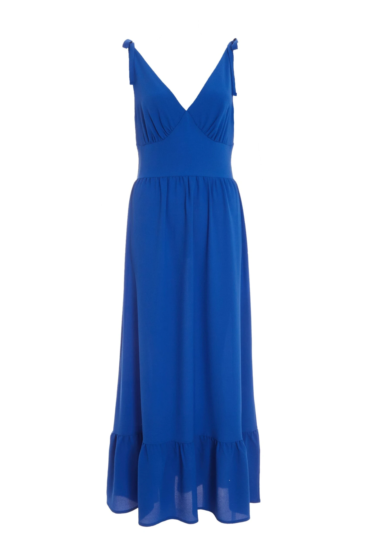 Royal Blue Tie Midaxi Dress 2 Royal Blue Tie Midaxi Dress